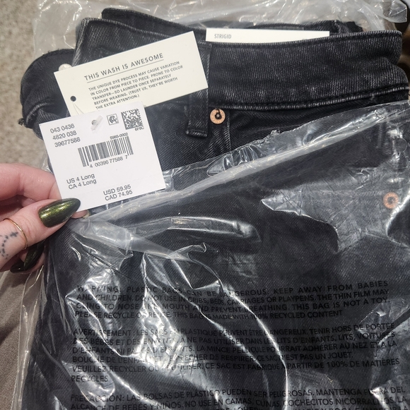 American Eagle Outfitters Black Straight Leg Jeans - Picture 8 of 11